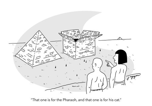"That one is for the Pharaoh, and that one is for his cat."