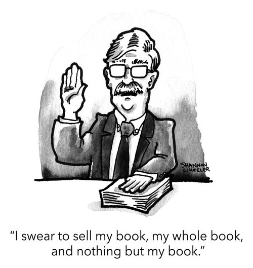 "I swear to sell my book, my whole book, and nothing but my book."