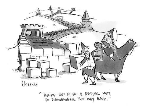 "There has to be a better way to remember the way back."