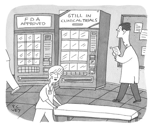 Drug vending machines at hospital.