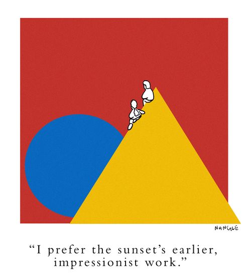 "I prefer the sunset's earlier, impressionist work."