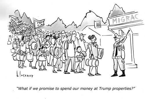 "What if we promise to spend our money at Trump properties."