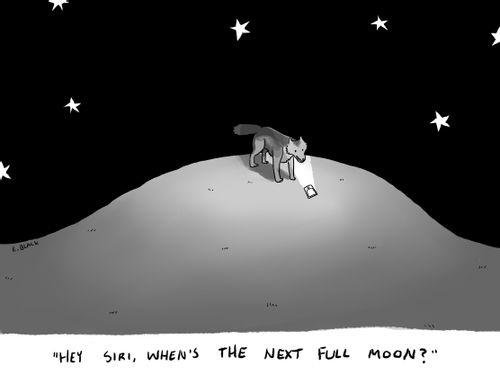 "Hey Siri, when's the next full moon?"