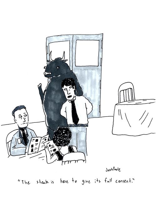 "The steak is here to give its full consent."