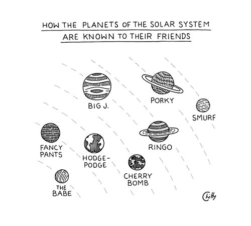 How the planets of the solar system are known to their friends