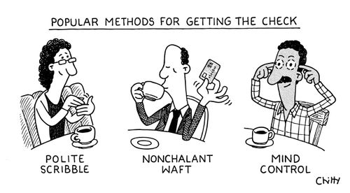 Popular methods for getting the check