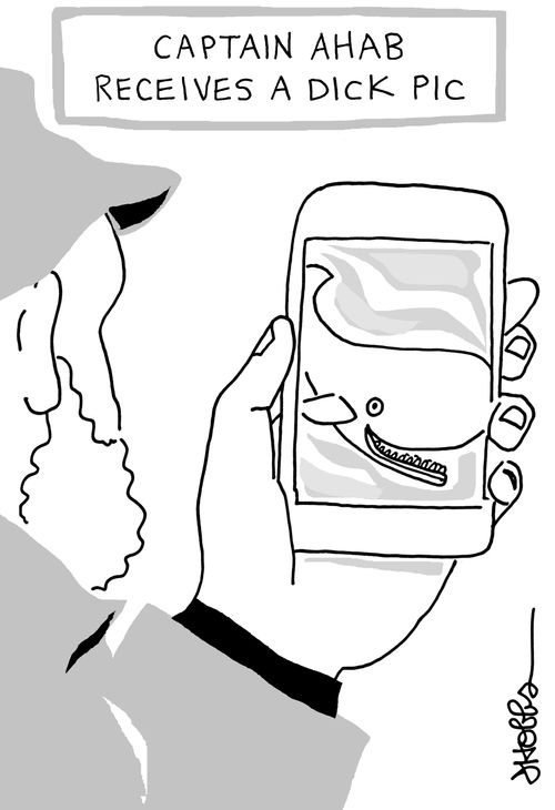 Captain Ahab receives a Dick pic