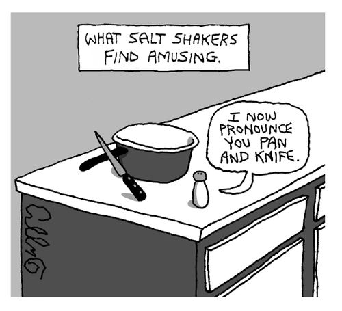 What salt shakers find amusing