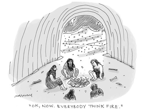 "Ok, now. Everybody think fire."