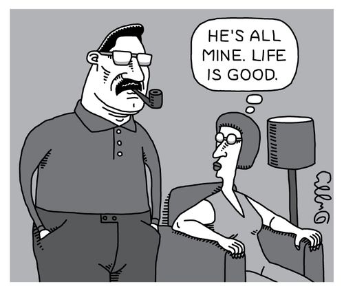 "He's all mine. Life is good."