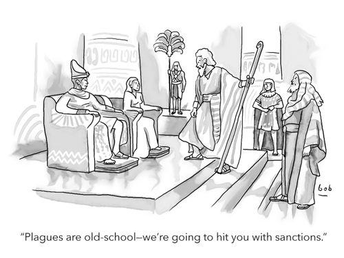 "Plagues are old-school – we're going to hit you with sanctions."