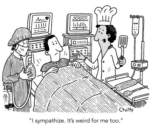 "I sympathize. It's weird for me too."