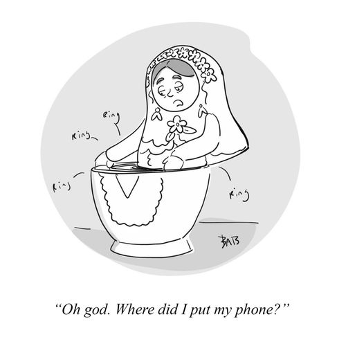 "Oh god. Where did I put my phone?"