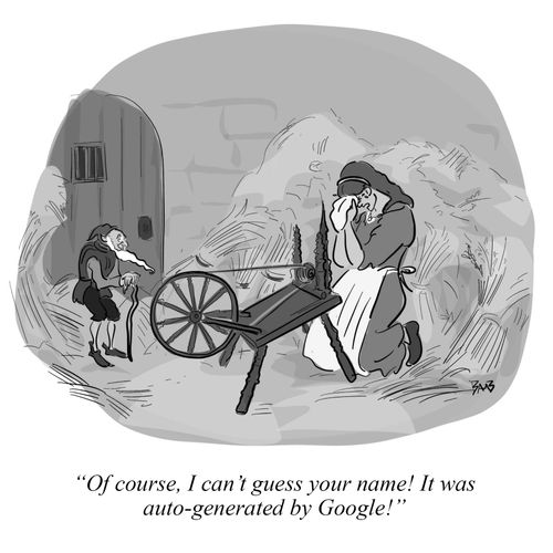 "Of course, I can't guess your name! It was auto-generated by Google!"