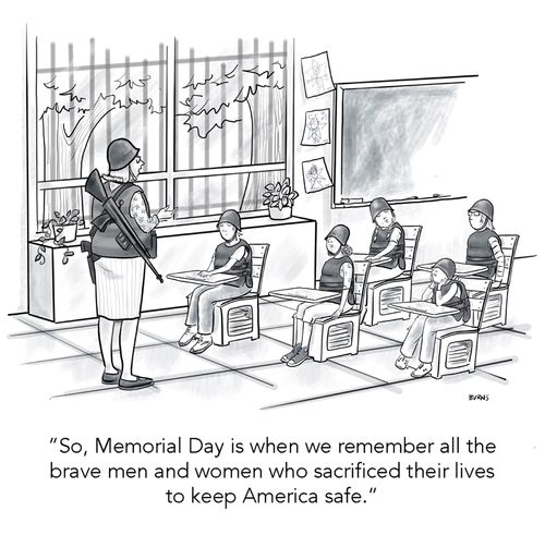 "So, Memorial Day is when we remember all the brave men and women who sacrificed their lives to keep America safe."