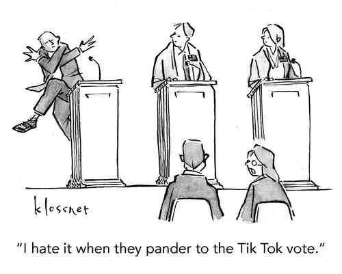 "I hate it when they pander to the Tik Tok vote."
