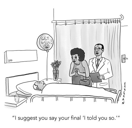 "I suggest you say your final 'I told you so'."