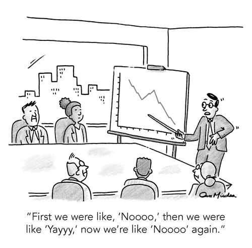 "First we were like, 'Noooo,' then we were like 'Yayyy,' now we're like 'Noooo' again."