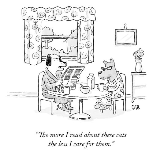 "The more I read about these cats the less I care for them."