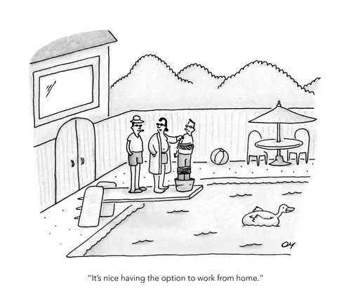 "It's nice having the option to work from home."