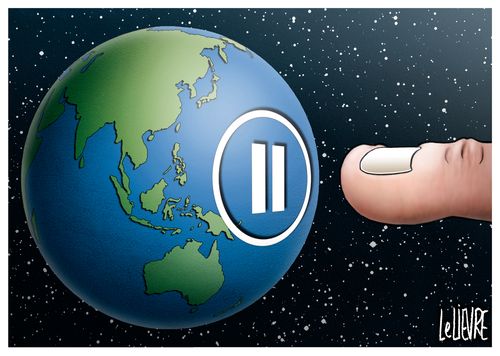 Pressing pause on the world.