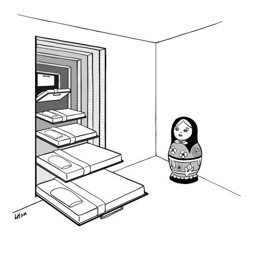 Stacking doll with Stacking doll beds.
