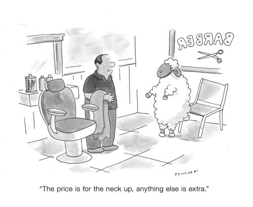 "The price is for the neck up, anything else is extra."