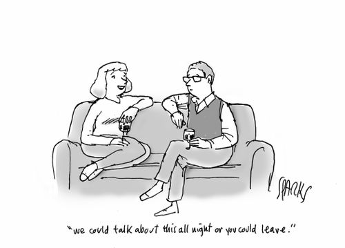 "We could talk about this all night or you could leave."