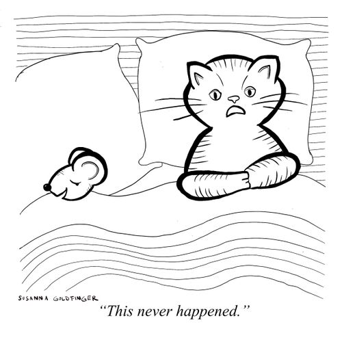 "This never happened."