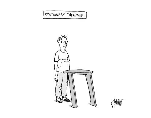 Stationary treadmill.