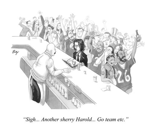 "Sigh...Another sherry Harold...Go team ect."