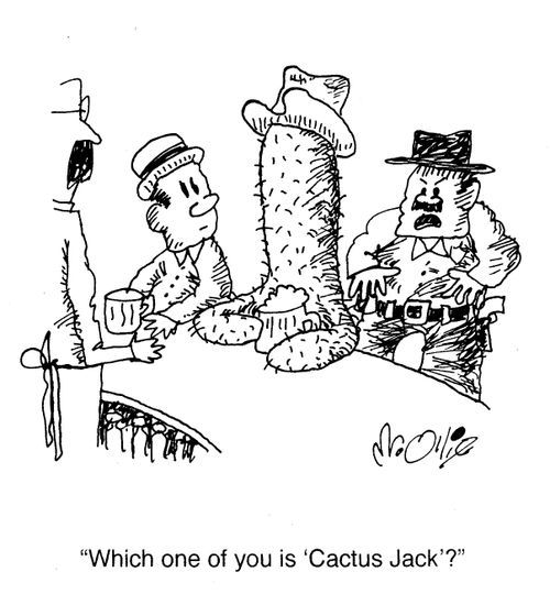 "Which of you is 'Cactus Jack'?"
