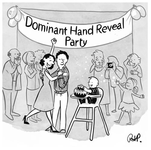 Dominant hand reveal party