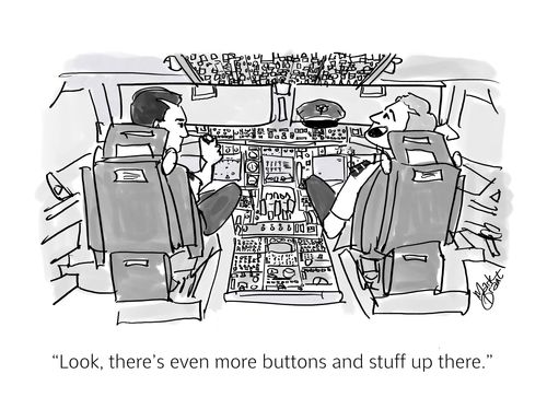 "Look, there's even more buttons and stuff up there."