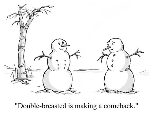 "Double-breasted is making a comeback."