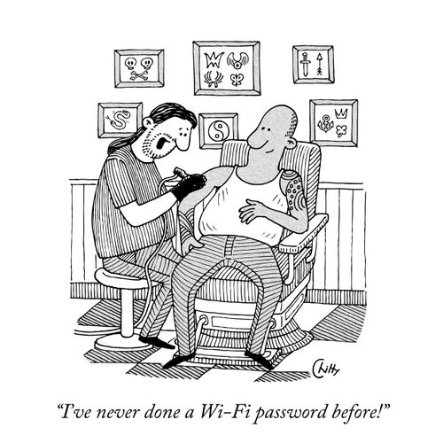 "I've never done a Wi-Fi password before!"