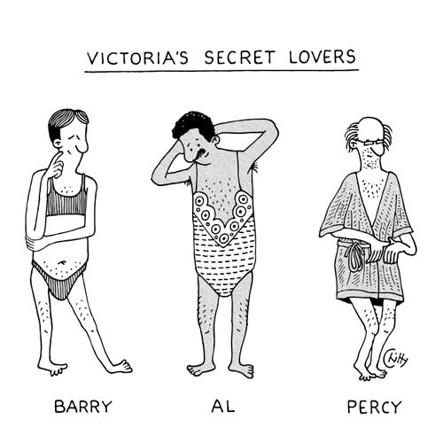 Victoria's secret lovers: Barry, Al, Percy.