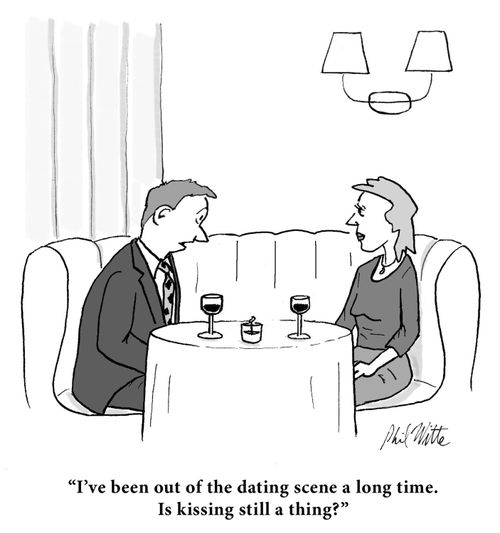"I've been out of the dating scene a long time. Is kissing still a thing?"