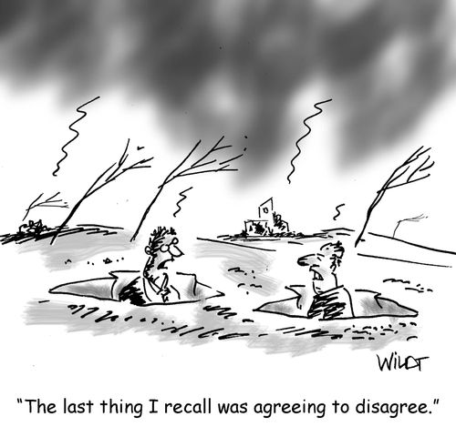 "The last thing I recall was agreeing to disagree."