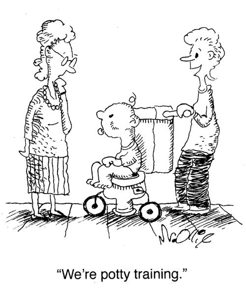 "We're potty training."