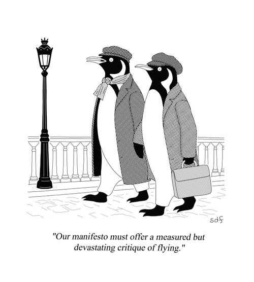 "Our manifesto must offer a measured but devastating critique of flying."