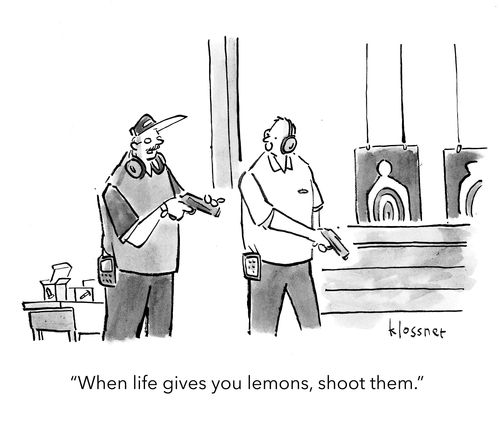 "When life gives you lemons, shoot them."