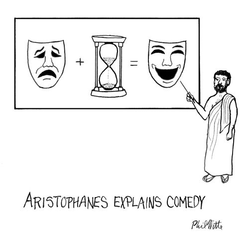 "Aristophanes explains comedy"