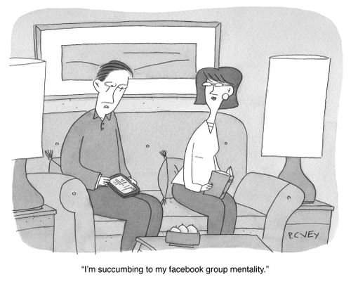 "I'm succumbing to my facebook group mentality."