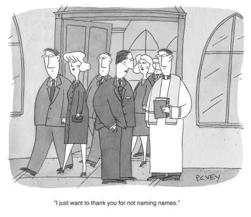 "I just want to thank you for not naming names."