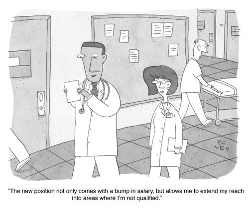 "The new position not only comes with a bump in salary, but allows me to extend my reach into areas where I'm not qualified."