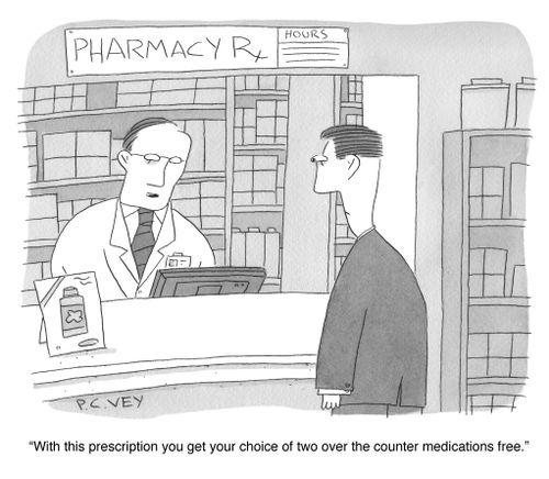 "With this prescription you get your choice of two over the counter medications free."