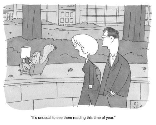 "It's unusual to see them reading this time of year."
