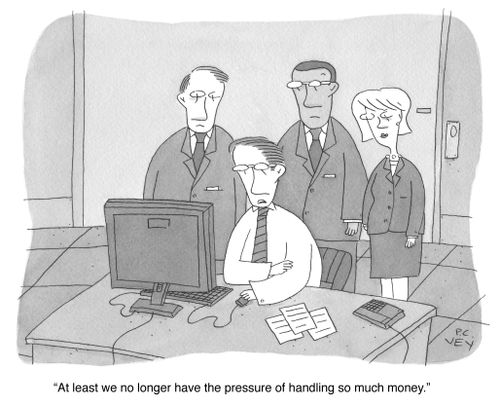 "At least we no longer have the pressure of handling so much money."