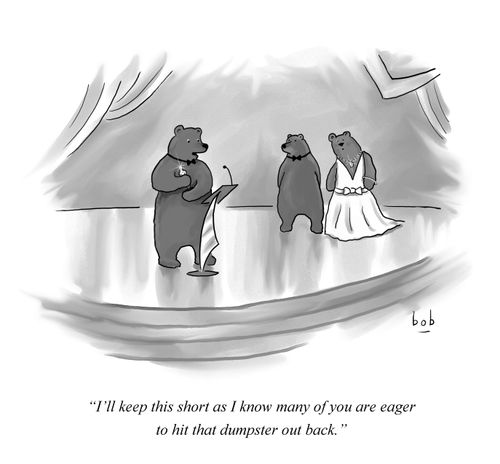 "I'll keep this short as I know many of you are eager to hit that dumpster out back."
